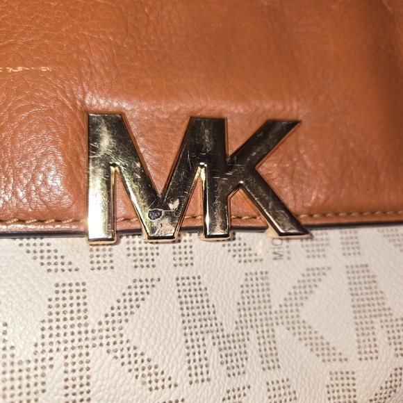 Michael‎ Michael Kors Fulton Flap Crossbody Cream And Brown - Picture 4 of 13